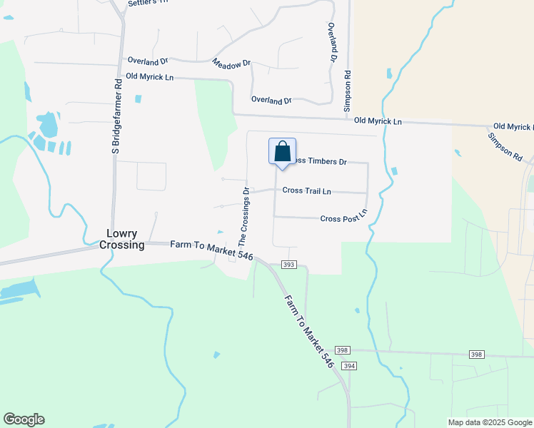 map of restaurants, bars, coffee shops, grocery stores, and more near 2320 Cross Timbers Drive in McKinney