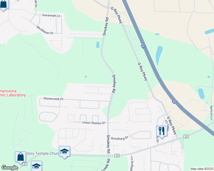 map of restaurants, bars, coffee shops, grocery stores, and more near 508 The Heights Lane in Calera