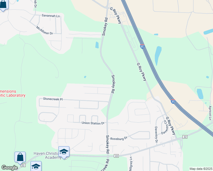 map of restaurants, bars, coffee shops, grocery stores, and more near 538 The Heights Lane in Calera