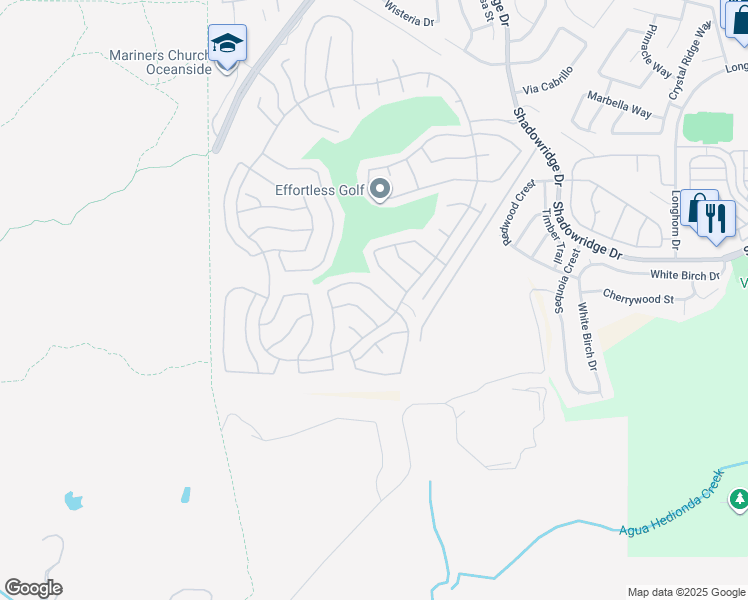 map of restaurants, bars, coffee shops, grocery stores, and more near 4963 Lamia Way in Oceanside