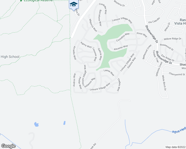 map of restaurants, bars, coffee shops, grocery stores, and more near 4980 Delos Way in Oceanside