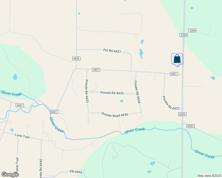 map of restaurants, bars, coffee shops, grocery stores, and more near 199 Private Road 4435 in Rhome