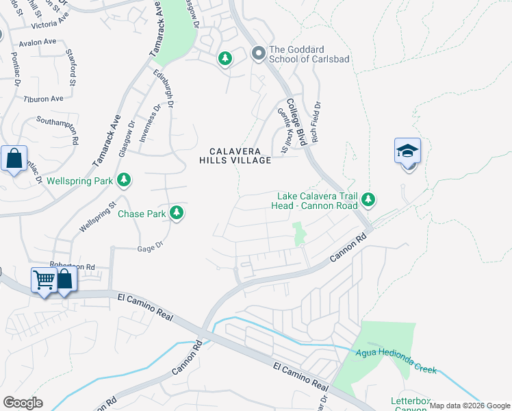 map of restaurants, bars, coffee shops, grocery stores, and more near 3533 Buck Ridge Avenue in Carlsbad