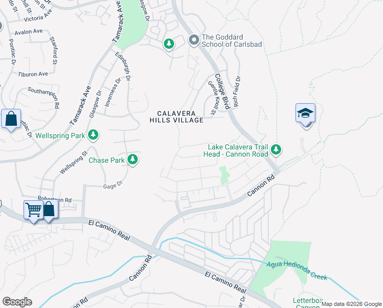 map of restaurants, bars, coffee shops, grocery stores, and more near 3533 Buck Ridge Avenue in Carlsbad