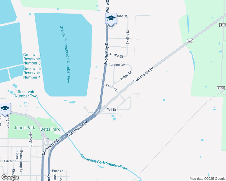 map of restaurants, bars, coffee shops, grocery stores, and more near 1009 Commerce Drive in Greenville