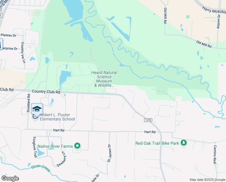 map of restaurants, bars, coffee shops, grocery stores, and more near 2905 Heavenly Drive in McKinney