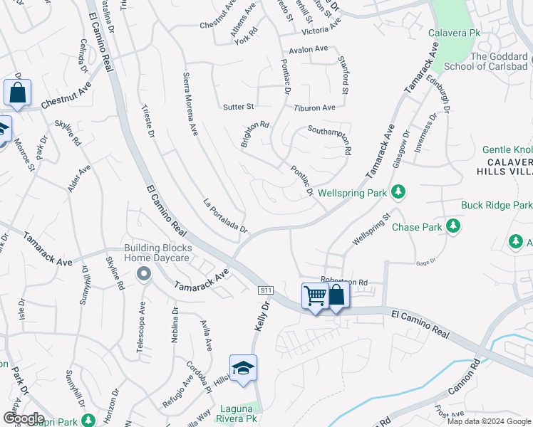 map of restaurants, bars, coffee shops, grocery stores, and more near 2641 Regent Road in Carlsbad
