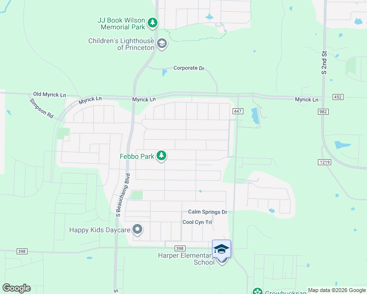 map of restaurants, bars, coffee shops, grocery stores, and more near 1404 Sheamar Lane in Princeton