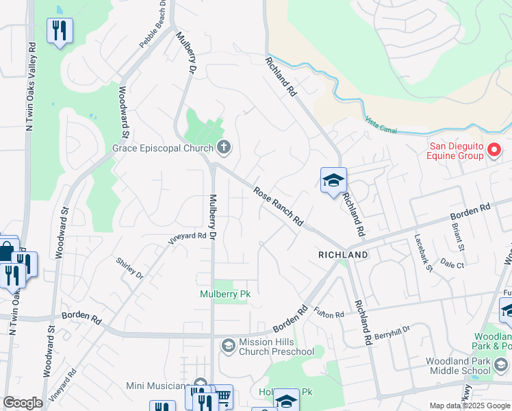 map of restaurants, bars, coffee shops, grocery stores, and more near 914 Lantana Court in San Marcos