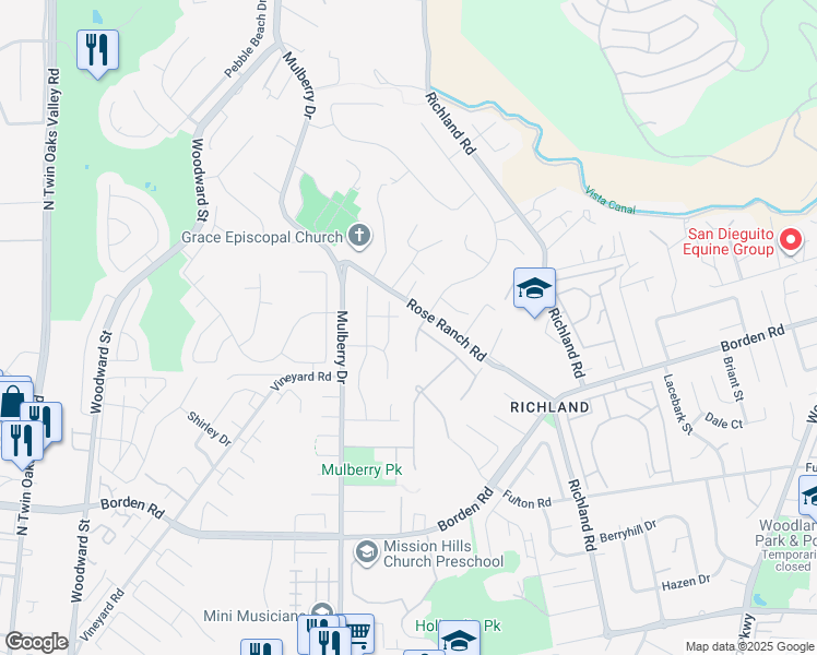 map of restaurants, bars, coffee shops, grocery stores, and more near 914 Lantana Court in San Marcos