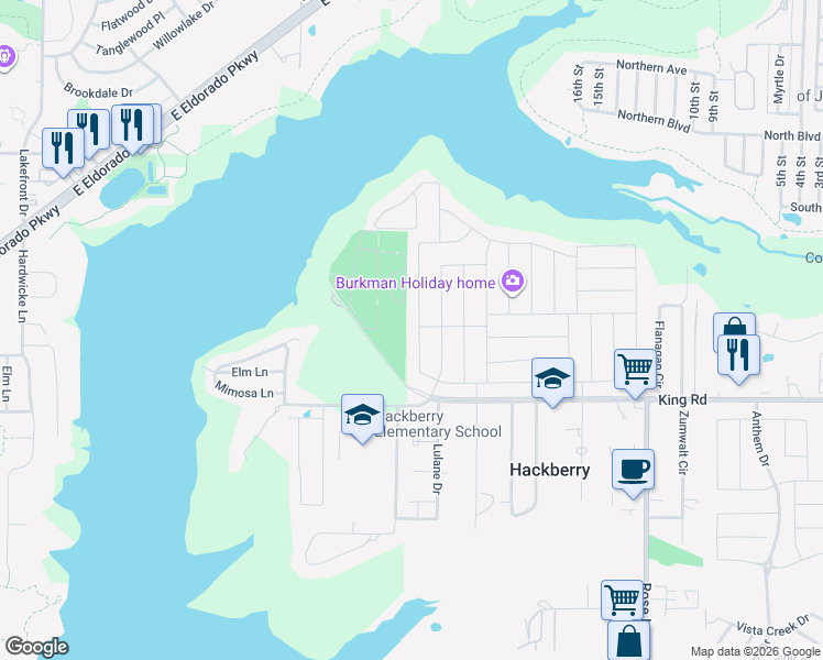 map of restaurants, bars, coffee shops, grocery stores, and more near 3812 Tunstall Drive in Frisco