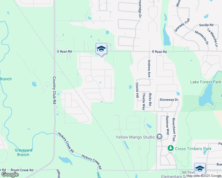map of restaurants, bars, coffee shops, grocery stores, and more near 4604 Chicory Court in Denton