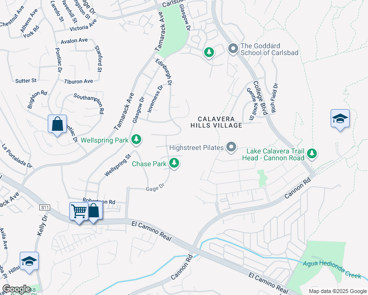map of restaurants, bars, coffee shops, grocery stores, and more near 4746 Crespi Court in Carlsbad