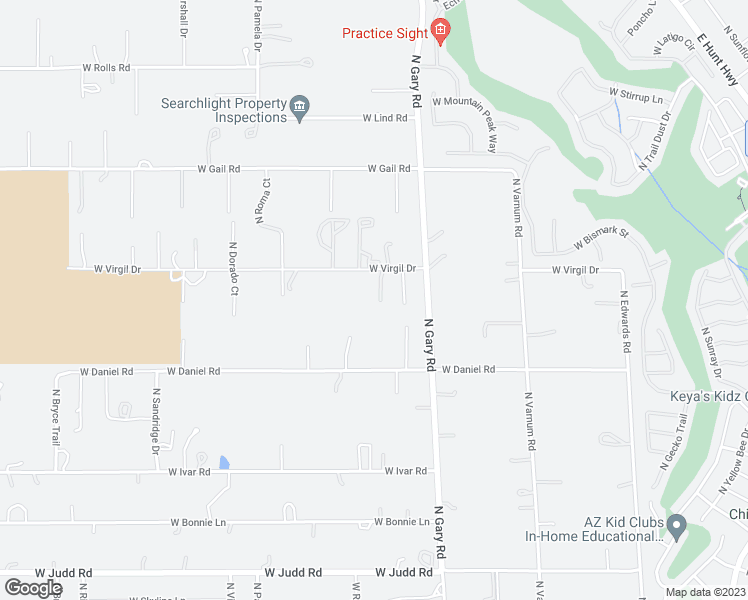 map of restaurants, bars, coffee shops, grocery stores, and more near 1469 West Virgil Drive in Queen Creek