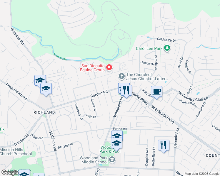 map of restaurants, bars, coffee shops, grocery stores, and more near 814 Kelley Way in San Marcos
