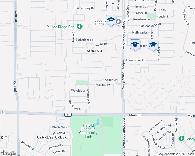 map of restaurants, bars, coffee shops, grocery stores, and more near 14121 Berryfield Lane in Frisco