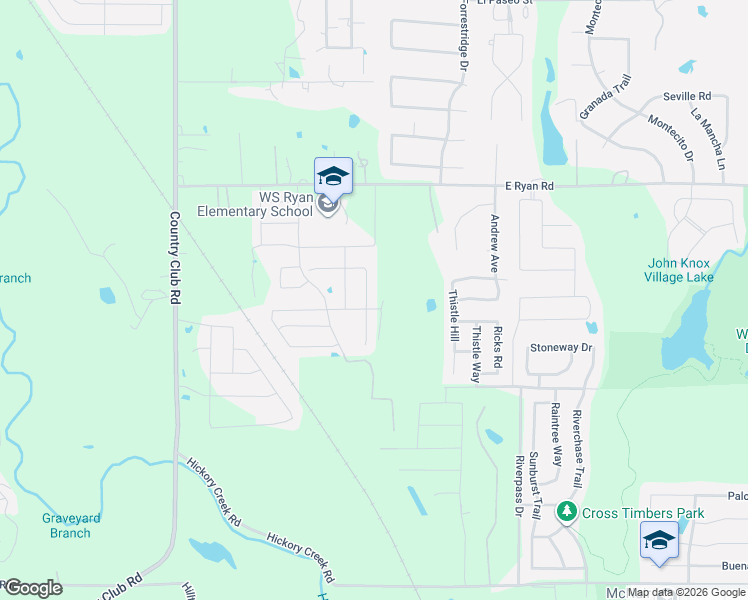 map of restaurants, bars, coffee shops, grocery stores, and more near 4404 Chicory Court in Denton