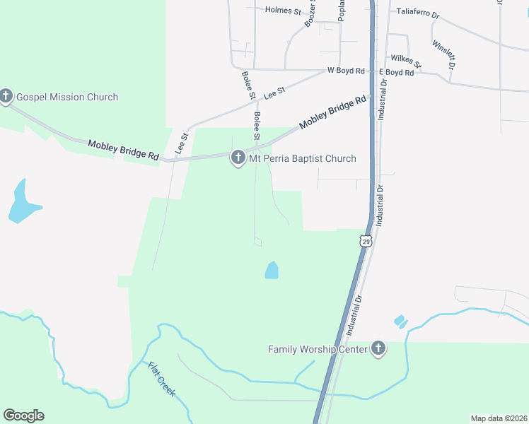 map of restaurants, bars, coffee shops, grocery stores, and more near 410 Bolee Street in Hogansville