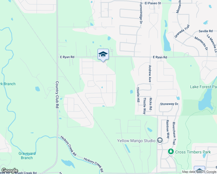 map of restaurants, bars, coffee shops, grocery stores, and more near 4404 Chicory Court in Denton