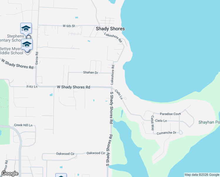 map of restaurants, bars, coffee shops, grocery stores, and more near 101 South Shady Shores Road in Shady Shores