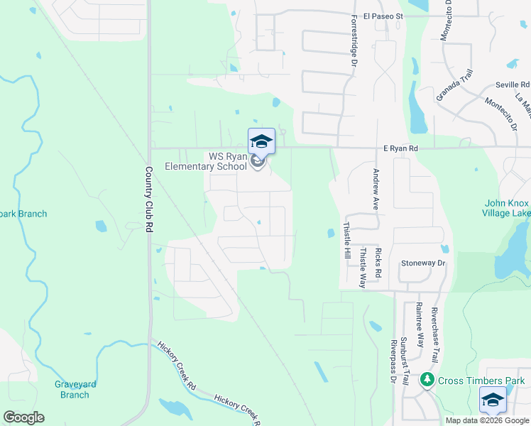 map of restaurants, bars, coffee shops, grocery stores, and more near 304 Grassland Drive in Denton