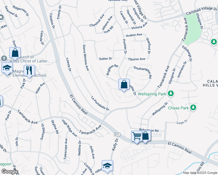 map of restaurants, bars, coffee shops, grocery stores, and more near 4465 Gladstone Court in Carlsbad