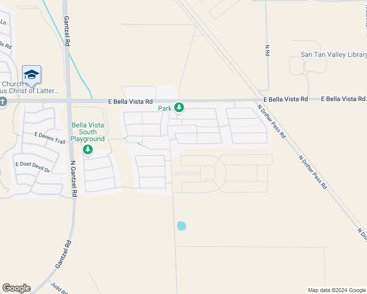 map of restaurants, bars, coffee shops, grocery stores, and more near 3005 East Desert Moon Trail in Queen Creek