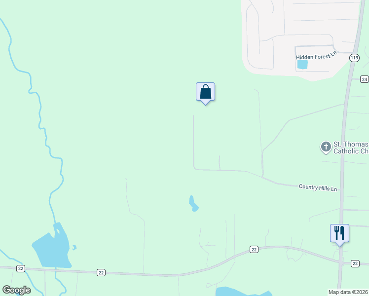 map of restaurants, bars, coffee shops, grocery stores, and more near 231 Country Ridge Road in Montevallo