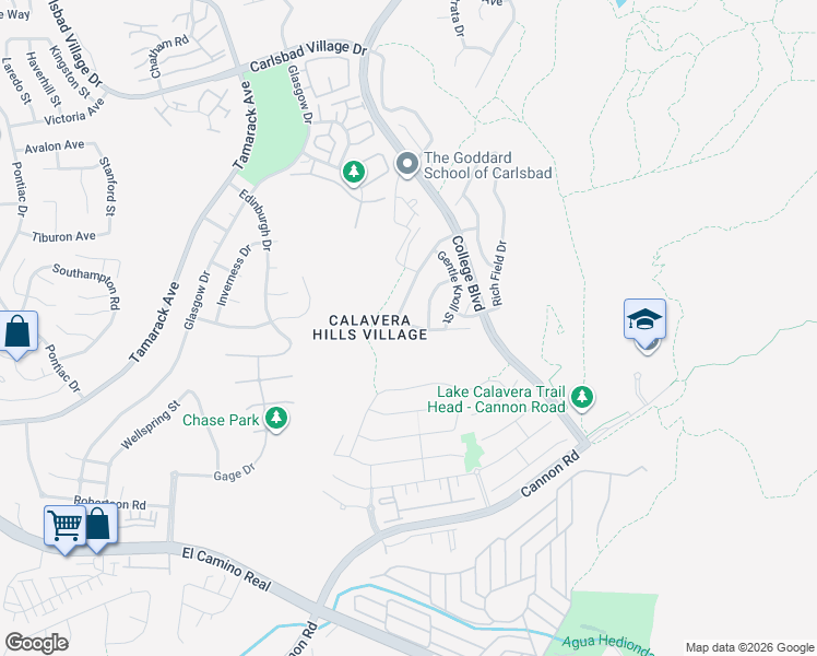 map of restaurants, bars, coffee shops, grocery stores, and more near 5268 Don Valdez Drive in Carlsbad