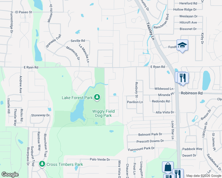 map of restaurants, bars, coffee shops, grocery stores, and more near 1210 Central Way in Argyle