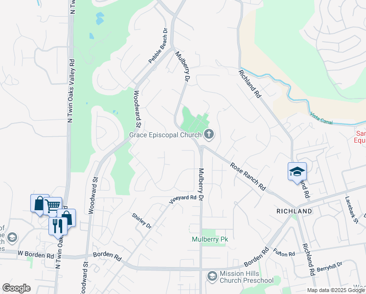 map of restaurants, bars, coffee shops, grocery stores, and more near 947 Viking Lane in San Marcos