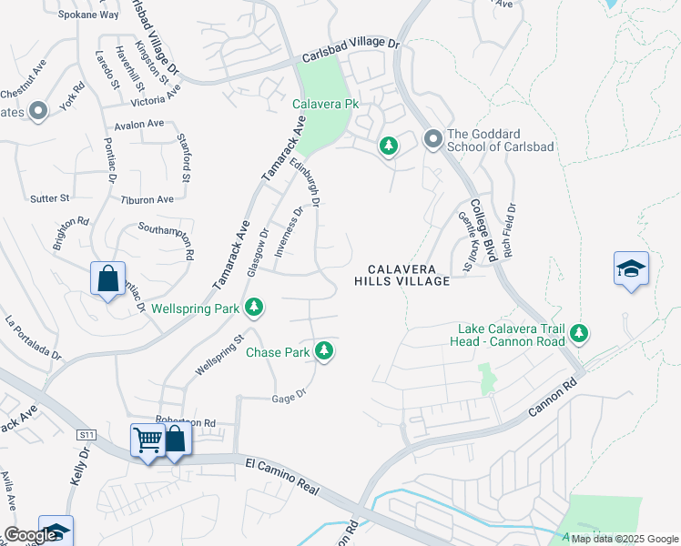 map of restaurants, bars, coffee shops, grocery stores, and more near 4777 Gateshead Road in Carlsbad