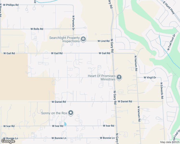 map of restaurants, bars, coffee shops, grocery stores, and more near 1572 West Virgil Drive in Queen Creek