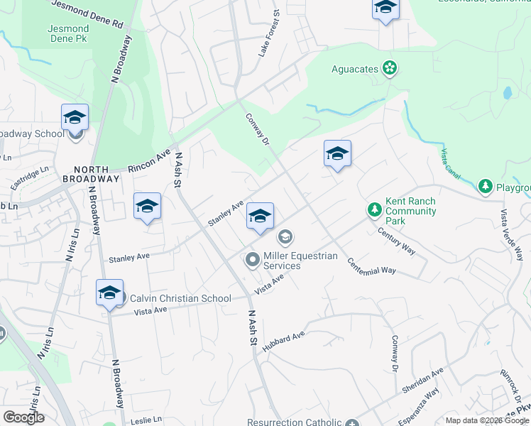 map of restaurants, bars, coffee shops, grocery stores, and more near 2052 Meadow Vista Place in Escondido