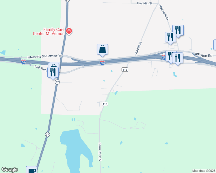 map of restaurants, bars, coffee shops, grocery stores, and more near 104 Baker in Mount Vernon