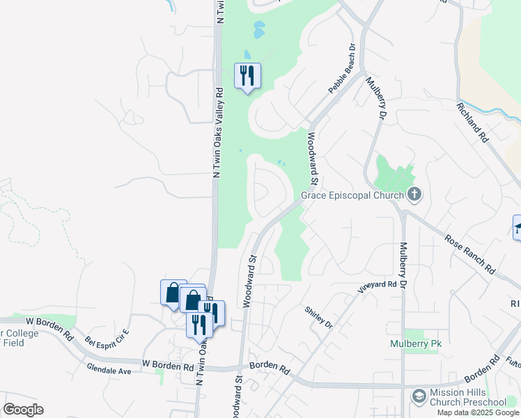 map of restaurants, bars, coffee shops, grocery stores, and more near 577 Chesterfield Circle in San Marcos