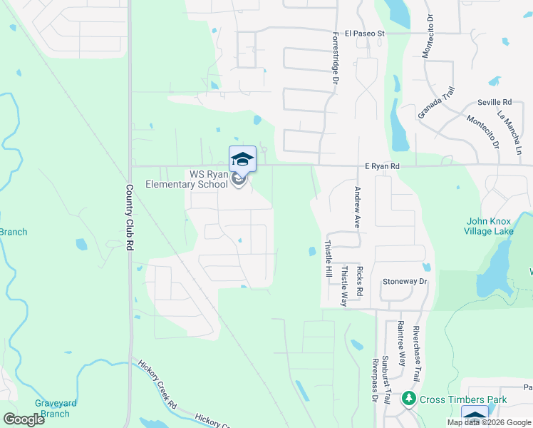 map of restaurants, bars, coffee shops, grocery stores, and more near 109 Red Fox Lane in Denton