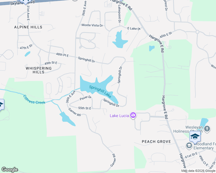 map of restaurants, bars, coffee shops, grocery stores, and more near 3909 Perch Dr in Tuscaloosa