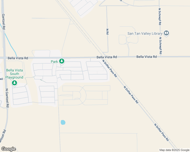 map of restaurants, bars, coffee shops, grocery stores, and more near 3451 East Denim Trail in Queen Creek