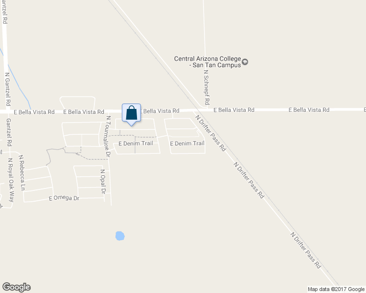 map of restaurants, bars, coffee shops, grocery stores, and more near 3465 East Denim Trail in Queen Creek