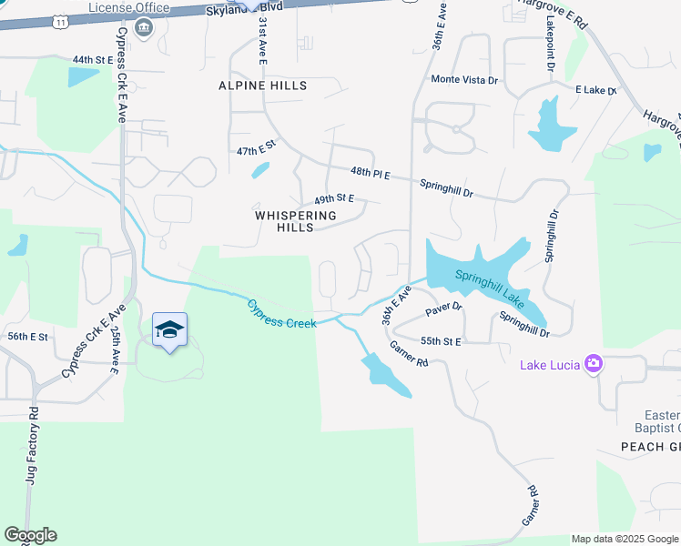 map of restaurants, bars, coffee shops, grocery stores, and more near 5177 Diamond Circle in Tuscaloosa