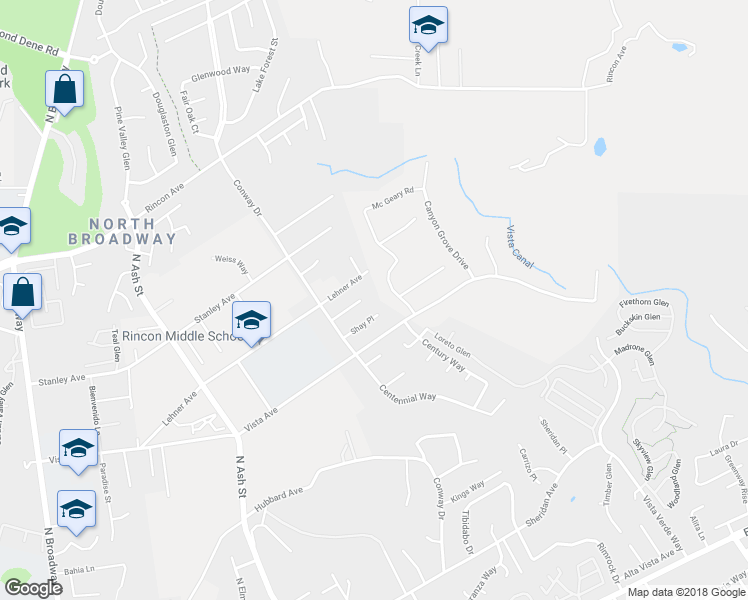 map of restaurants, bars, coffee shops, grocery stores, and more near 1200 Shay Place in Escondido