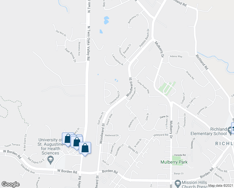 map of restaurants, bars, coffee shops, grocery stores, and more near 609 Chesterfield Circle in San Marcos