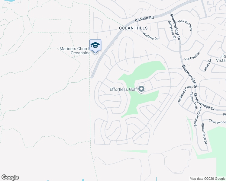 map of restaurants, bars, coffee shops, grocery stores, and more near 4755 Agora Way in Oceanside