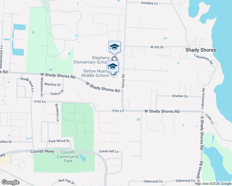 map of restaurants, bars, coffee shops, grocery stores, and more near 401 West Shady Shores Road in Shady Shores