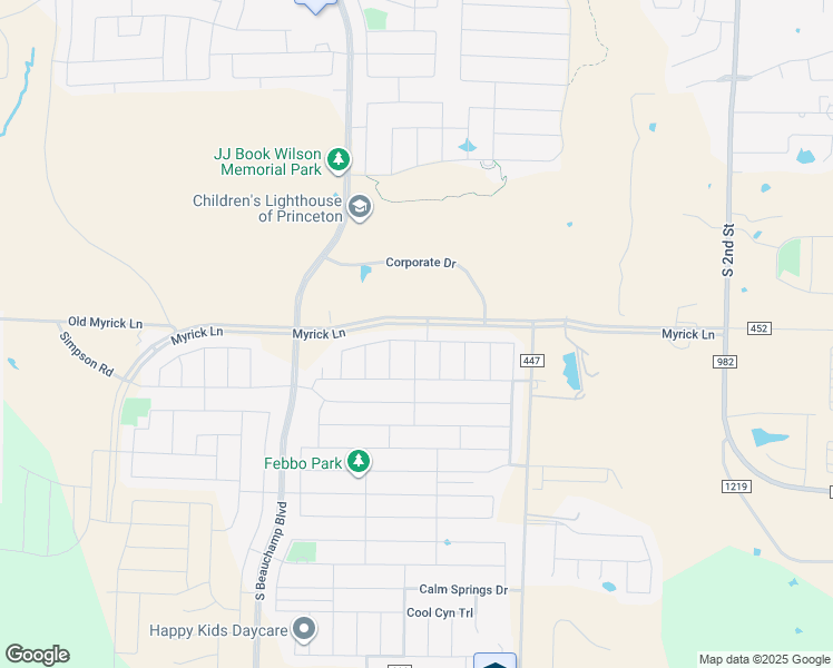 map of restaurants, bars, coffee shops, grocery stores, and more near 608 Gunsmoke Trail in Princeton