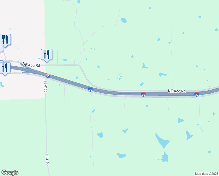 map of restaurants, bars, coffee shops, grocery stores, and more near 1181 Northeast Access Road in Mount Vernon