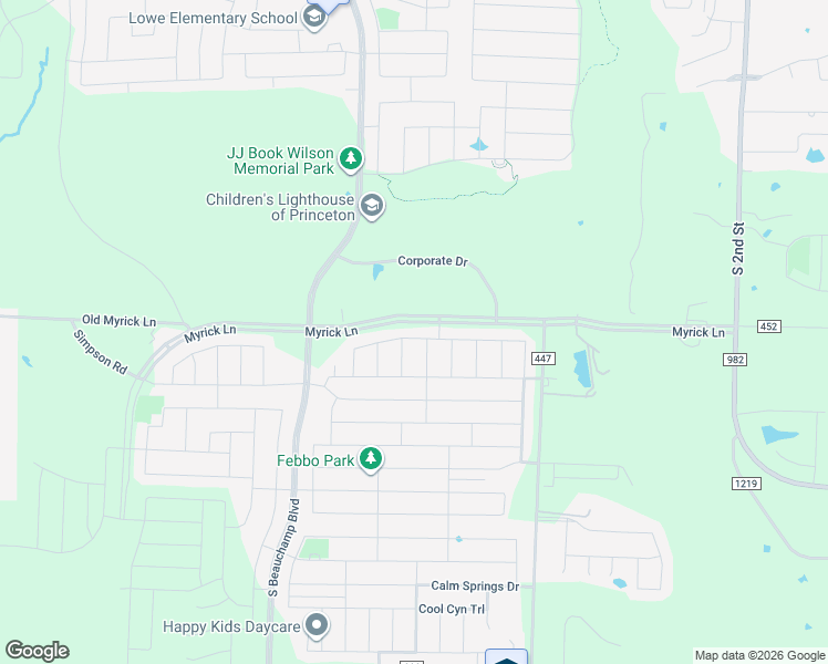 map of restaurants, bars, coffee shops, grocery stores, and more near 608 Gunsmoke Trail in Princeton