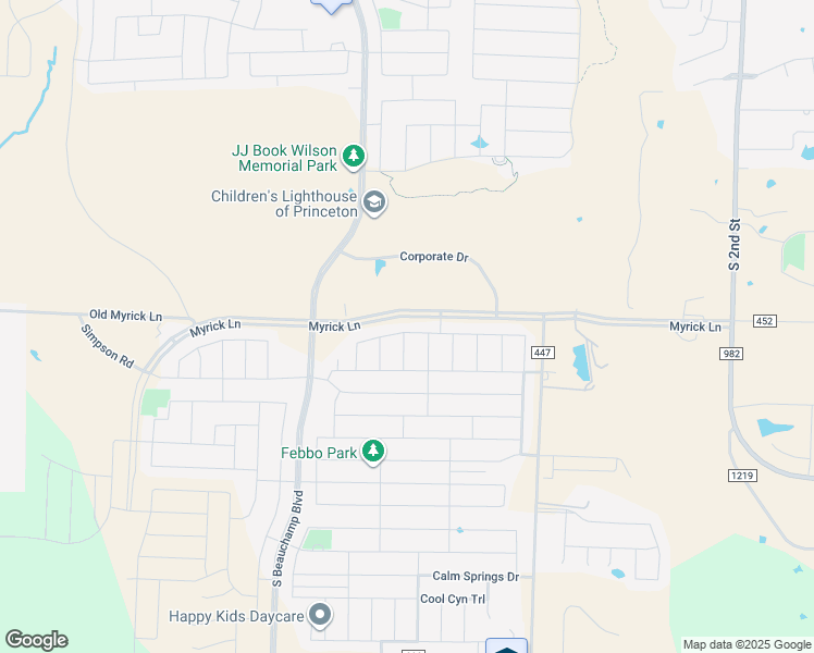 map of restaurants, bars, coffee shops, grocery stores, and more near 608 Gunsmoke Trail in Princeton