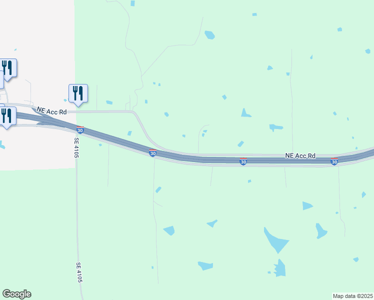 map of restaurants, bars, coffee shops, grocery stores, and more near 1181 Northeast Access Road in Mount Vernon